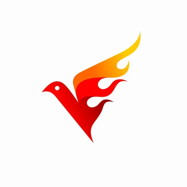 Bird Fire Vector Bird Fire Logo — Stock Vector