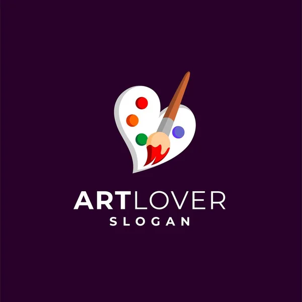 Art Lover Logo Color Palette Concept — Stock Vector