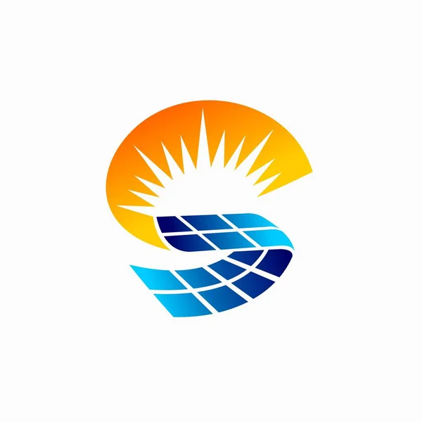 Logo Słoneczne Literą — Wektor stockowy