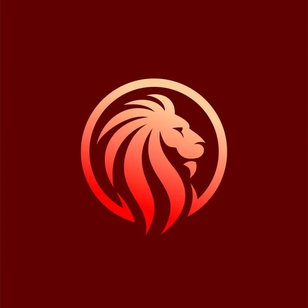 Logotipo Leão Com Conceito Círculo —  Vetores de Stock