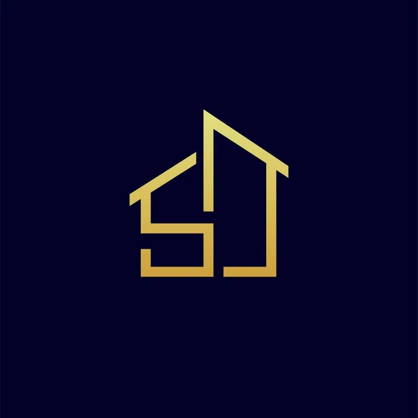 Логотип Дома Буквой Буквой — стоковый вектор