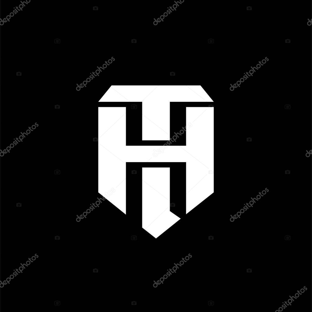 Letter HT that formed guard concept, monogram logo