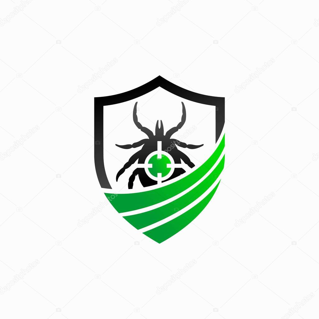 Pest logo with tick concept
