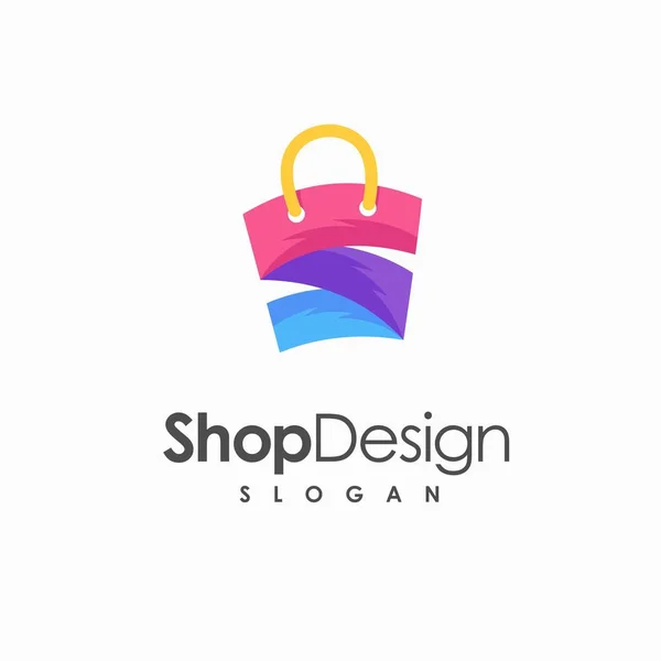 Shop Logo Design Letter Concept — Stock Vector