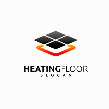 Isıtma yeri logosu, HVAC logosu tasarımı