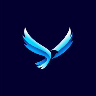 Hawk logo tasarımı, uçan kuş vektörü