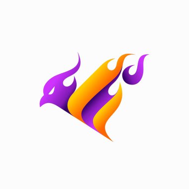 Ateş elementli şahin logosu