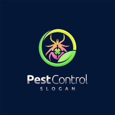 Kene konseptli böcek kontrol logosu