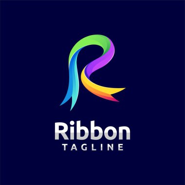 R harfli kurdele logosu.