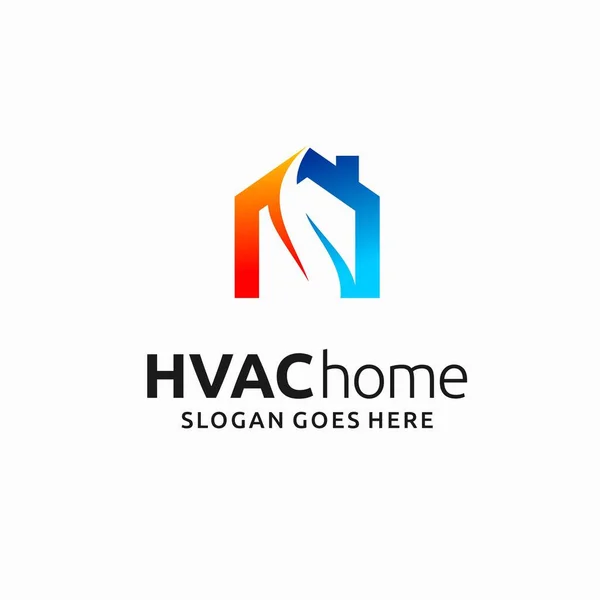 Hvac Home Logo Simple Concept — Stock Vector