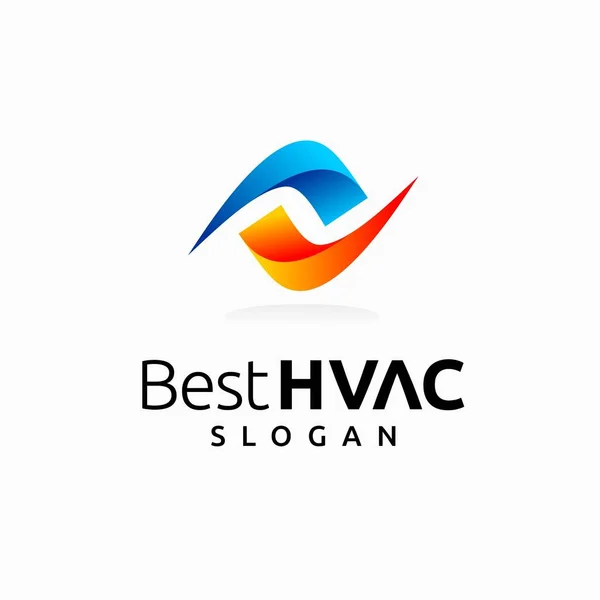Mejor Logotipo Hvac Con Concepto Marca Verificación — Archivo Imágenes Vectoriales