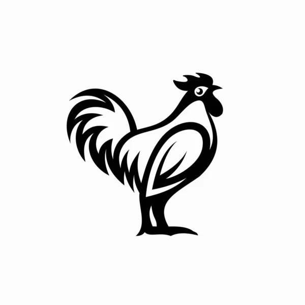 Rooster Isolated White Background — Stock Vector