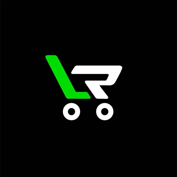 Sopping Cart Logo Met Letter Letter — Stockvector