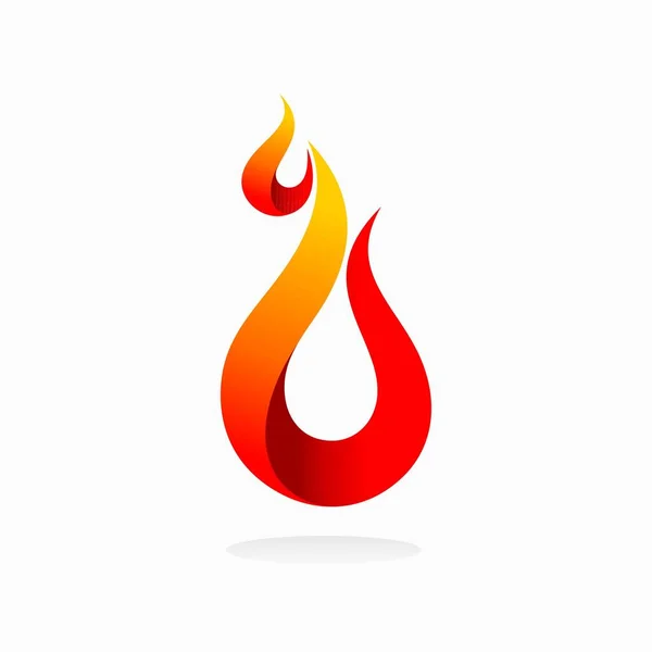 Feuer Symbol Illustration Feuer Vektor Vorlage — Stockvektor