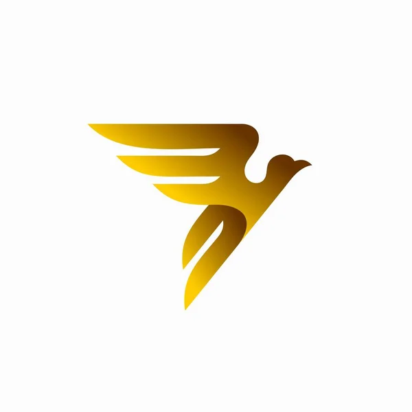 Золотий Логотип Кондора Золотий Логотип Птаха — стоковий вектор