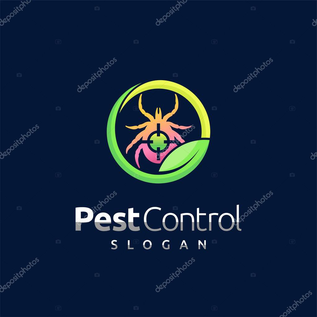 Pest control logo with tick concept