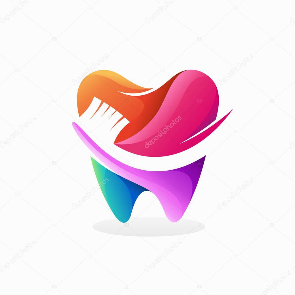 Toothache logo with tooth concept