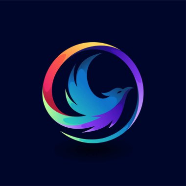 Gradyan renk kavramına sahip Phoenix logosu