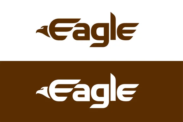 Logo Lettrage Aigle Avec Concept Simple — Image vectorielle