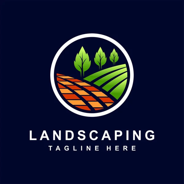 Çember konseptli peyzaj logosu