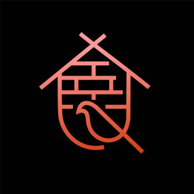 Home logo with line art concept