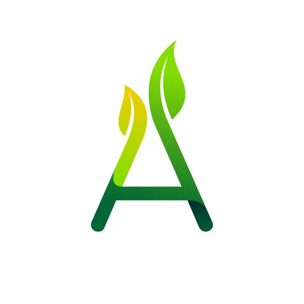 Логотип Рослини Буквою Концепція — стоковий вектор