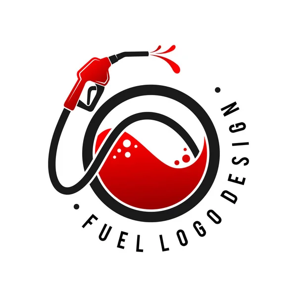 Turbo Fuel Logo Circle Concept — Stok Vektör