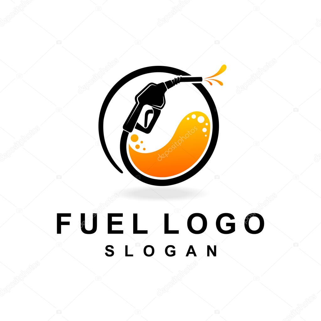 gas station icon with fuel concept