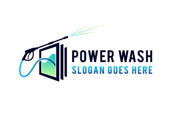 Logotipo Las Letras Power Wash Logotipo Power Wash — Archivo Imágenes Vectoriales