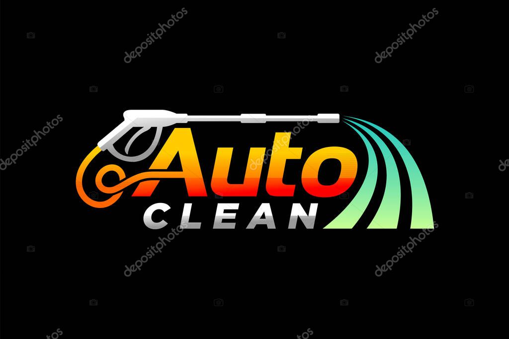 Auto clean lettering logo, Auto clean logo