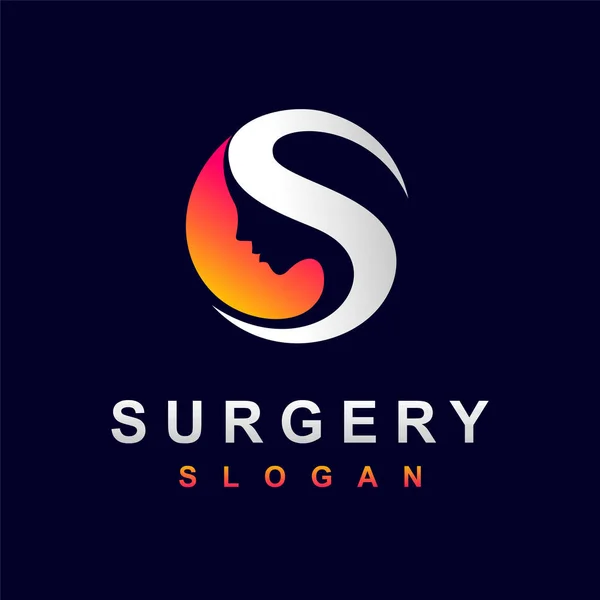 Logo Chirurgico Con Lettera Concetto — Vettoriale Stock