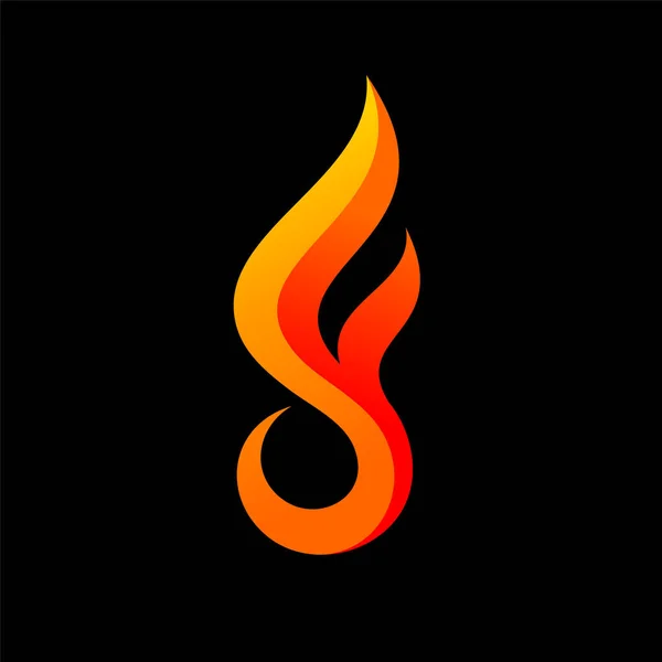 Buchstabe Logo Mit Burn Fire Konzept — Stockvektor
