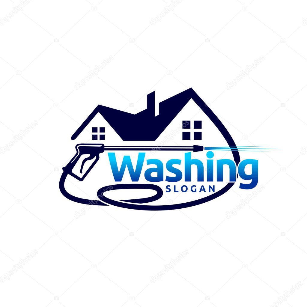 Power wash logo, Washing logo design