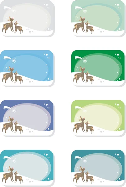 Etichette di renna — Vettoriale Stock