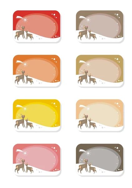 Reindeer labels — Stock Vector