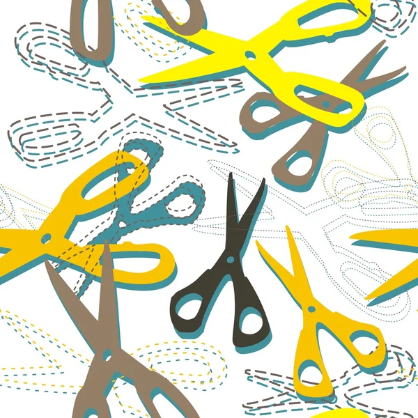 Ciseaux colorés — Image vectorielle