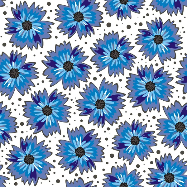 Blue flowers — Stock Vector