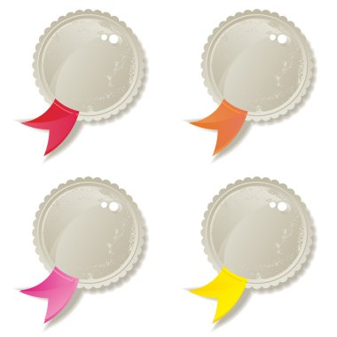 renkli kurdeleler sıcak renkler parlak düğme kümesi