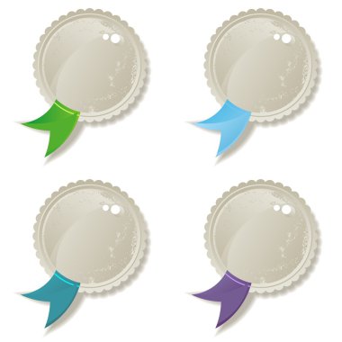 renkli kurdeleler soğuk Renkler parlak düğme kümesi