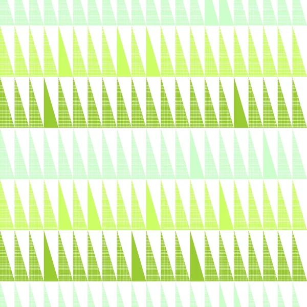 绿和绿松石无缝几何图案与三角形的行 — 图库矢量图片