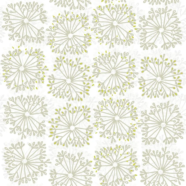 Dandelion style delicate natural seamless pattern on white background — Stock Vector