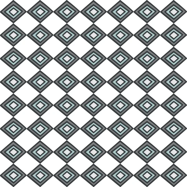 Retro grijs blauw horizontale diamanten abstract geometrische naadloze patroon op witte achtergrond — Stockvector