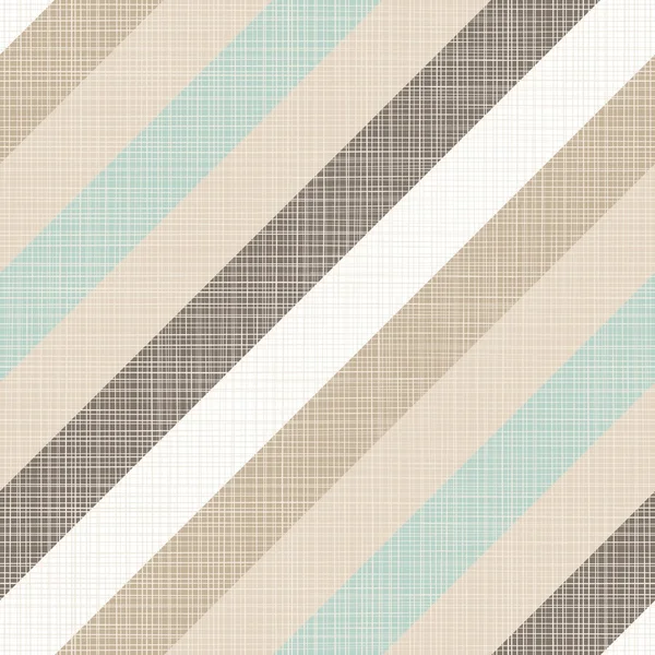 Fina blå brun beige vita ränder regelbundna geometriska element på beige bakgrund seamless mönster — Stock vektor