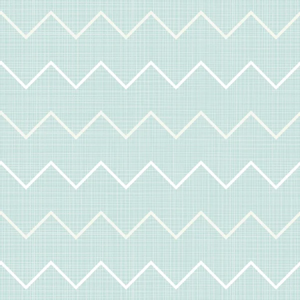 Délicat chevron blanc beige éléments géométriques en rangées horizontales régulières sur fond bleu motif sans couture — Image vectorielle