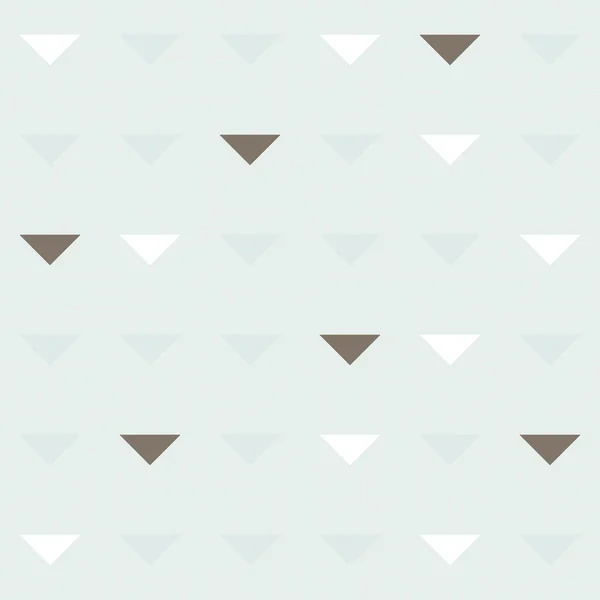 Fina blå beige brun trianglar i regelbundna rader på blå bakgrund geometriska seamless mönster — Stock vektor