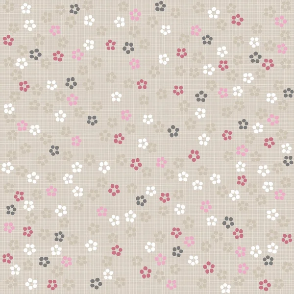 White pink gray blue little dotted flowers on light background romantic floral seamless pattern — Stock Vector