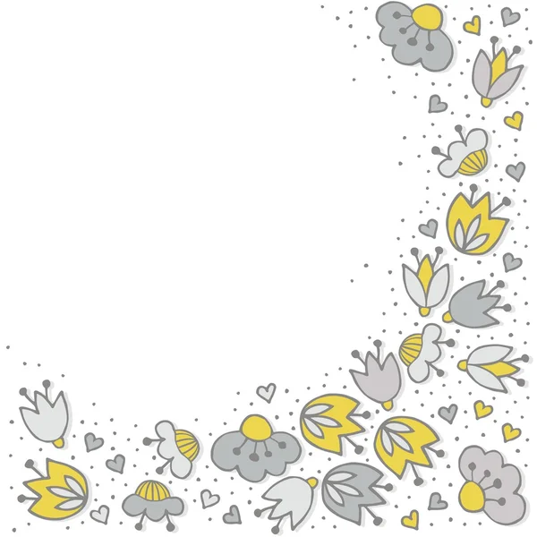 Carte de vœux botanique romantique — Image vectorielle