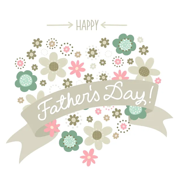 Χαρούμενη κάρτα ημέρας του πατέρα — Διανυσματικό Αρχείο