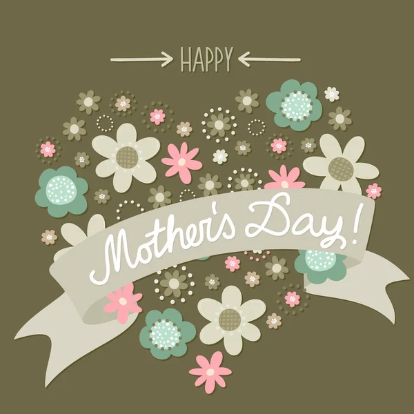 Happy Mother's Day card — Stock Vector