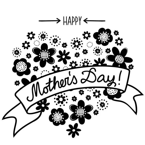 Happy Mother's Day card — Stock Vector